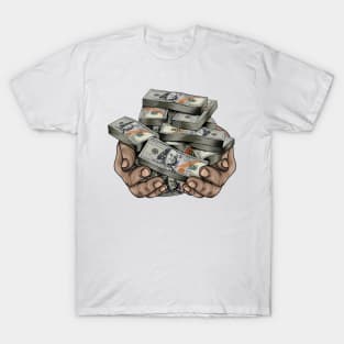 HOLDING PILE OF MONEY T-Shirt